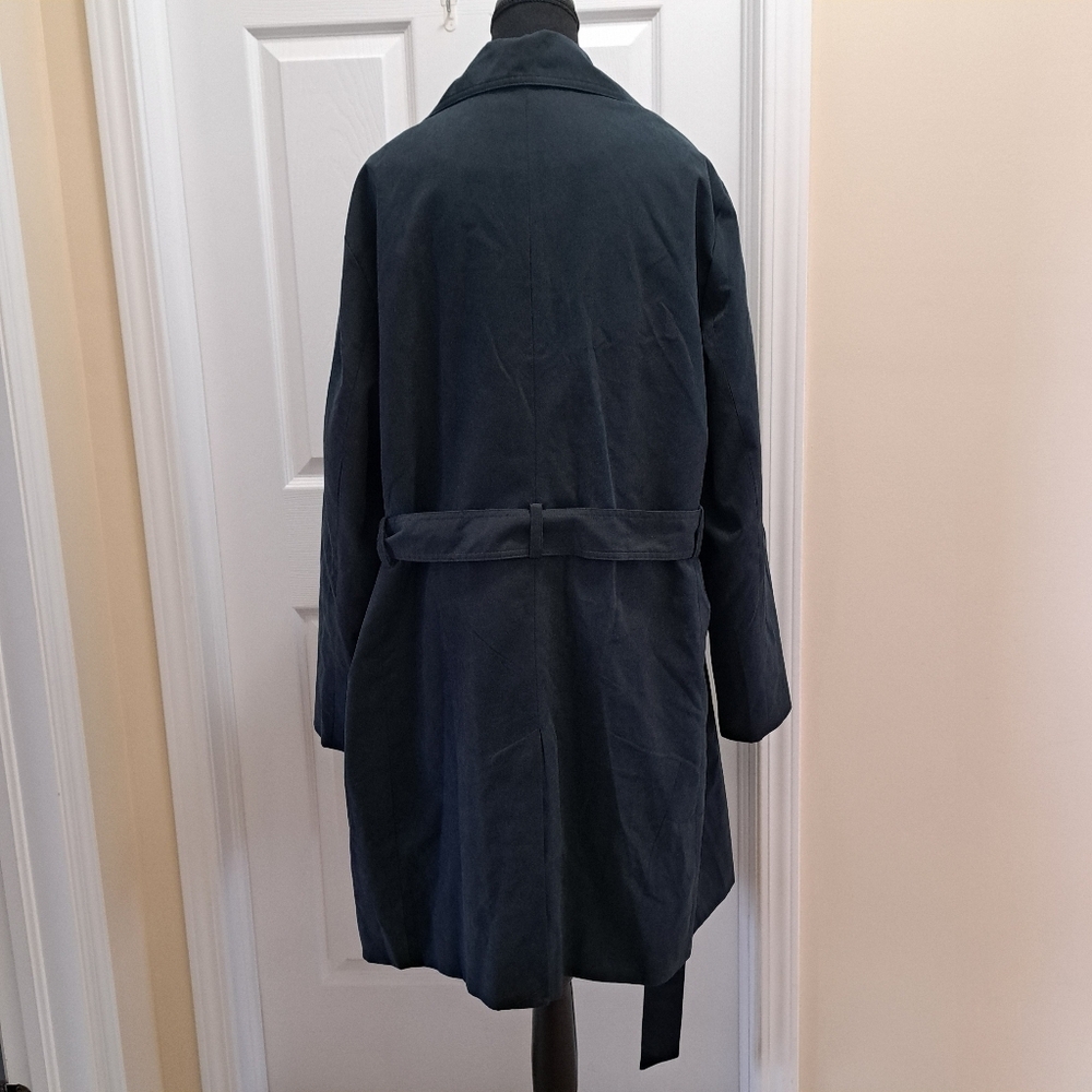 Women's Trench Coat Amazon Essentials Size XXL Blue Water Resistant Classic - Picture 8 of 10